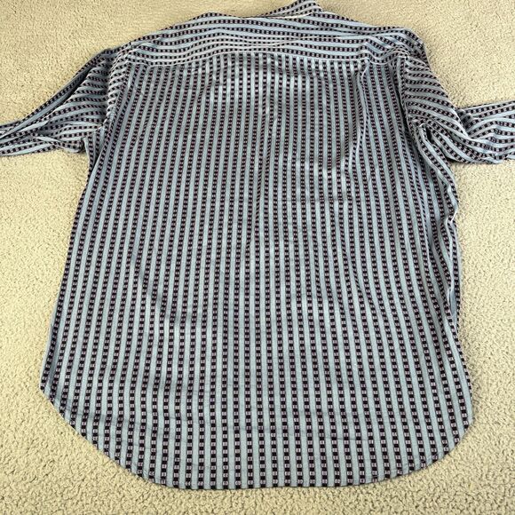 Robert Graham Shirt Mens 3XL Purple Blue Pink Long Sleeve Flip Cuff Button - Picture 7 of 13